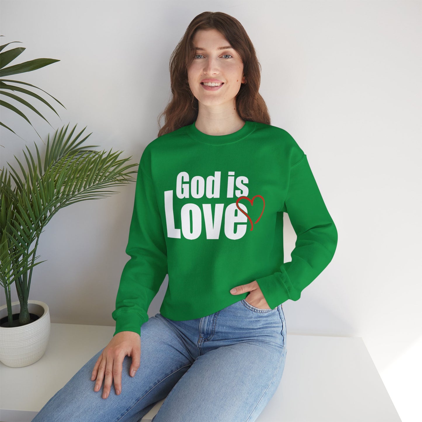 God is Love Crewneck Sweatshirt